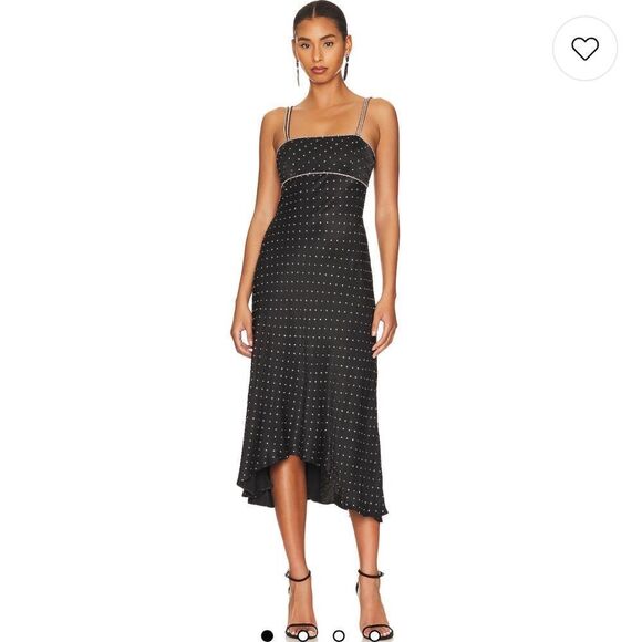 NWT Revolve L’Academie Emme Midi Dress in Black XS - Picture 1 of 15